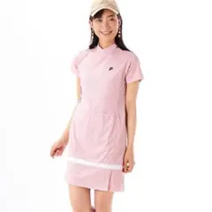 FILA パターン入りワンピース ピンク