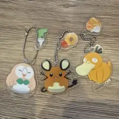 ポケモン アクリルキーホルダー 3個セット　コメダコラボ