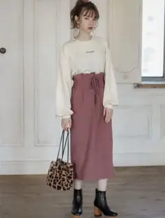 GRL グレイル レースアップバックスリットタイトスカート