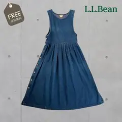 希少90s L.L.Bean デニムプリーツジャンパースカート