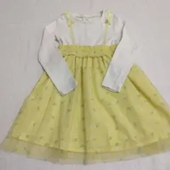 apres les cours 花柄 チュール ドッキング ワンピース 110