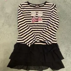 Barbie ストライプ 長袖カットソー 130A
