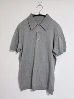 John Smedley ニットポロシャツ グレー - メルカリ