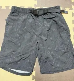 別注グラミチ × SHIPS ハーフパンツ　ペイズリー 総柄 黒　ナイロン M