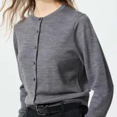 メリノクルーネックカーディガン ユニクロ