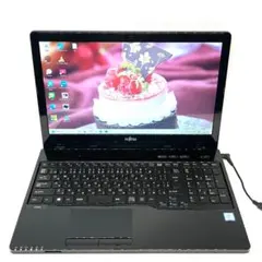 ♪仕事に趣味にサクサク快適♪上美品ブラック★ブルーレイ カメラ付きノートパソコン