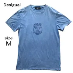 デシグアル Desigual 半袖 Tシャツ トカゲ ロゴ くすみ ブルー Mのサムネイル