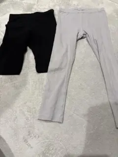 キッズレギンス 110cm ブラック グレー 無印良品