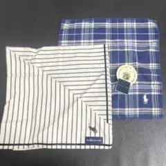 新品【2点セット】ポロ ラルフローレン メンズハンカチ