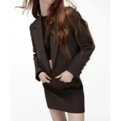 【美品】ZARA チェック　ジャケット　ショート丈