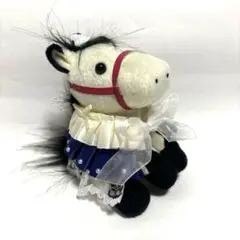 アイドルホース　服　マント　ドレス　ぬい服　競馬　白　ネイビー