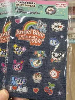 Angel Blue デニムファブリックステッカー