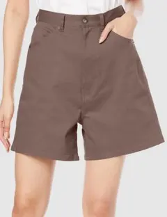 SNIDELスナイデル　ハイウエストハーフパンツ　ストレッチ　ブラック0