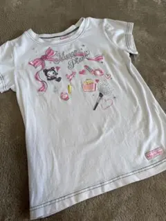 メゾピアノmezzopiano 白Tシャツ ベリエちゃんデビリエちゃん150cm