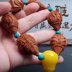 橄欖核彫り 五虎上将 約22.5-23mm×36mm 蘇州彫刻 手彫り作家作品 橄欖核彫り 五虎上将 約22.5-23mm×36mm 蘇州彫刻 手彫り作家作品