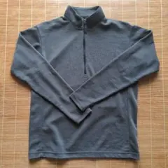 Mizuno ミズノ グレー ハーフジップ 長袖シャツ