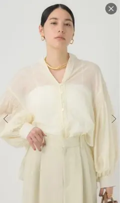 【clore＋】Airy Soft-Sheer Blouson ホワイト CLORE＋ クロレ Airy Soft-Sheer Blouson - メルカリ