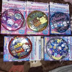 《バラ売りOK》サンリオキャラクターズ キラキラBIG缶バッジ　キティ　プリン