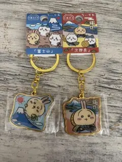 ちいかわ　うさぎ　ご当地キーホルダーセット 富士山、清水