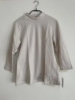 ベージュ ハイネック 五分袖 coco-kara