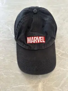 MARVEL ロゴ 刺繍 キャップ ブラックのサムネイル
