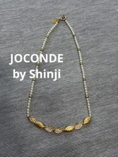 Joconde by Shinji パール調ネックレス リーフモチーフ ゴールド