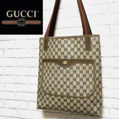 【希少】OLD GUCCI オールドグッチ GG シェリー トートバッグ A4可