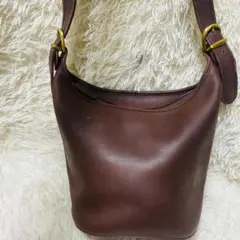 オールドコーチ COACH ショルダーバッグ バケツ型 ブラウン レザー 本革