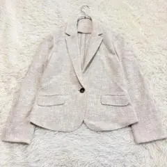 n1886 テーラードジャケット L オフィス コットン 綺麗め 上品 高級感