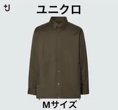 ユニクロ　オーバーサイズシャツブルゾン　オリーブ　M メンズシャツ