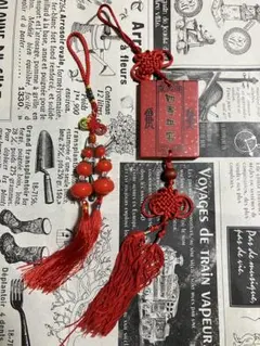 中国 赤い飾り紐