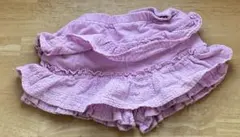 80 キュロット　スカート　ズボン　パンツ　ショートパンツ　ピンク　フリル