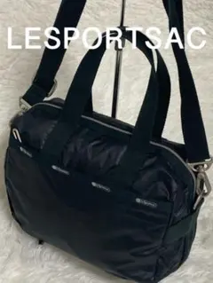 美品LESPORTSACレスポートサック2WAYエッセンシャルシリーズバッグBK