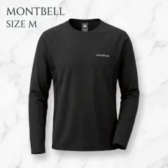 モンベル WIC.ロングスリーブTシャツ L 黒 登山 速乾　登山 キャンプ