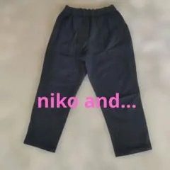 ダークグレー ストライプ カジュアルパンツniko and…