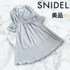 美品✨SNIDEL スナイデル ロングワンピース ウエストギャザー ドット