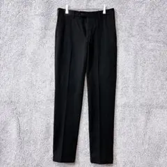 3384 ユニクロ ヒートテックパンツ W76 黒 スラックス 暖パン メンズ