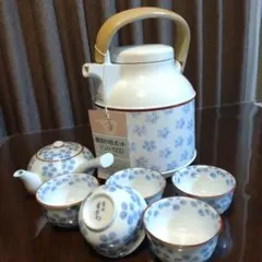 有田焼　華右衛門　梅の花　ポット急須茶器セット