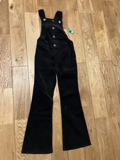 ☆新品未使用☆GAP 黒 コーデュロイ フレアオーバーオール 130cmキッズM