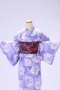 美品 綿 現代浴衣 浴衣 綿紅梅 金魚 水色 赤 | Mercari