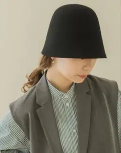 アーバンリサーチ　ブラックウールフェルトハット