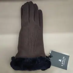 LANVIN ブラック 手袋 スマートフォン対応