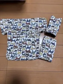 犬 総柄 抱っこ紐 よだれカバー よだれパッド 3点セット