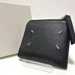 美品✨メゾンマルジェラ 長財布 ラウンドファスナー 4ステッチ レザー ブラック Maison Margiela（メゾンマルジェラ） 4ステッチ ラウンドジップ