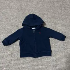 Ralph Lauren ネイビー フード付きパーカー　ジップアップ　紺色