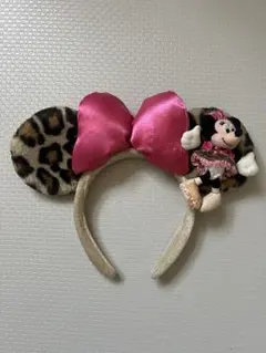 ミニーマウス ヒョウ柄カチューシャ