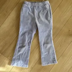 コーデュロイ　パープル　ヌクヌクニットコールフレア　110 裏起毛