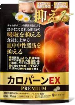 カロバーンEX PREMIUM 30日分 食事に含まれる脂肪の吸収を抑えるのサムネイル