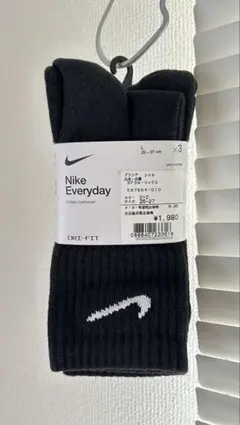 【新品・未使用】NIKE ナイキ ソックス 3P 黒 25-27cmのサムネイル