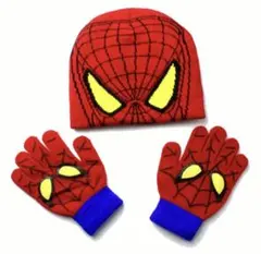 スパイダーマン 帽子と手袋セット